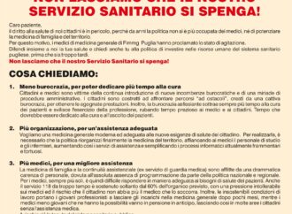 NON LASCIAMO CHE IL NOSTRO SERVIZIO SANITARIO SI SPENGA